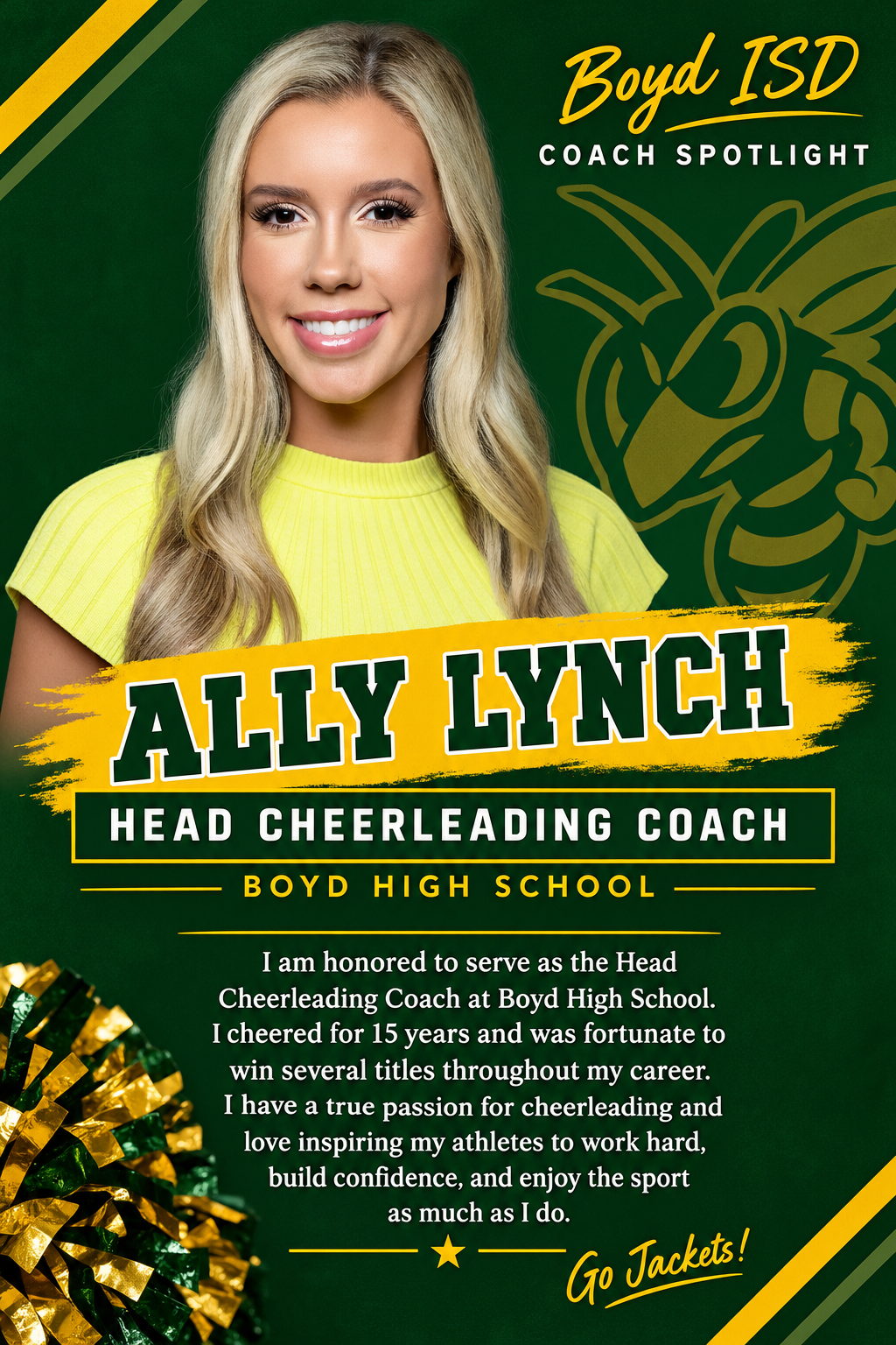 Boyd ISD Cheer coach 